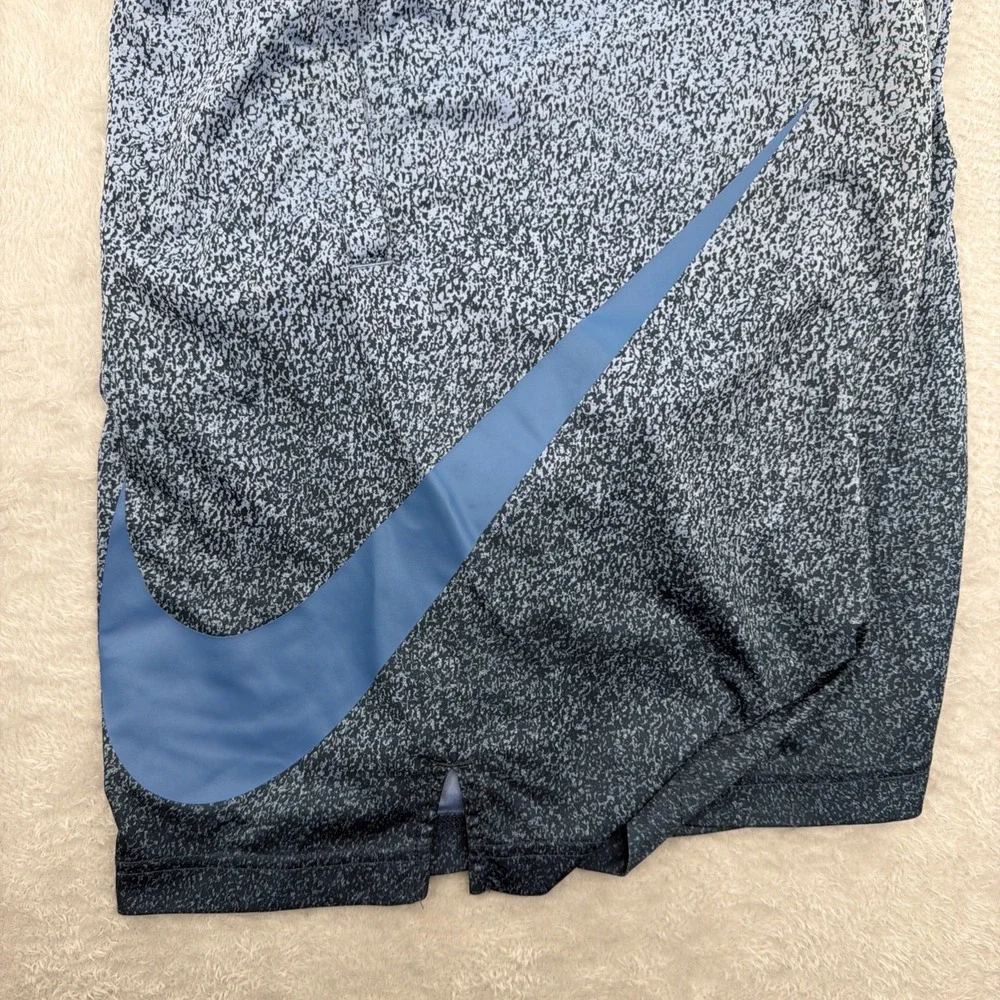 NIKE MENS BLUE BASKETBALL DRI-FIT SHORTS SIZE MEDIUM EUC ALL OVER PRINT Splatter